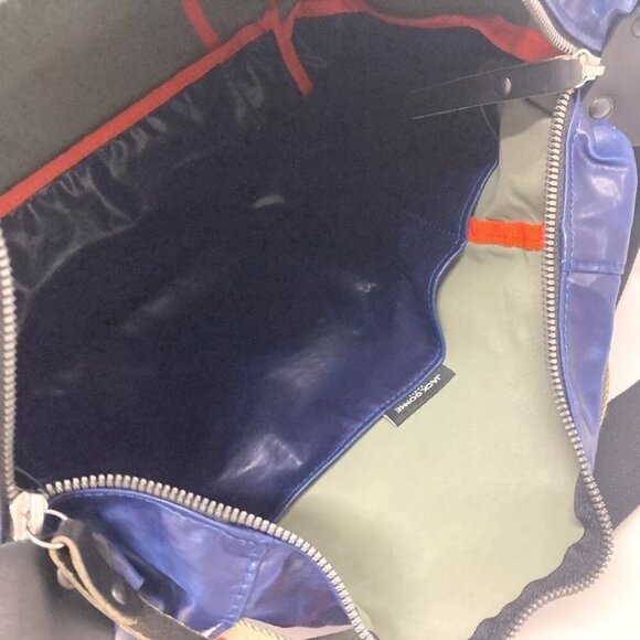 JACK GOMME 2WAY bag shawl Shoulder Bag Nylon Navy - Picture 14 of 15